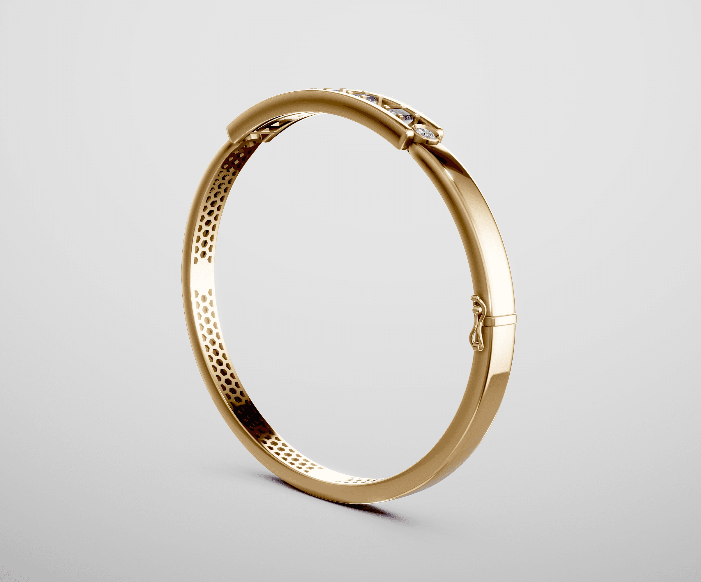 100% Made in Italy | 디지털 미학과 장인정신의 결합, 14K 골드 & 자수정 링크 뱅글 프리오더 5